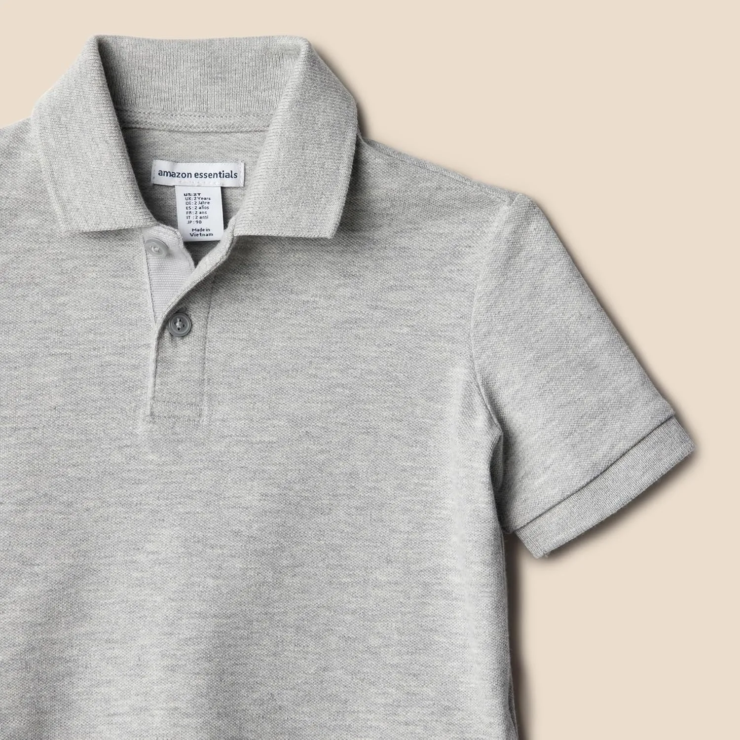 Amazon Essentials Boys and Toddlers' Cotton Spandex Pique Polo Shirt