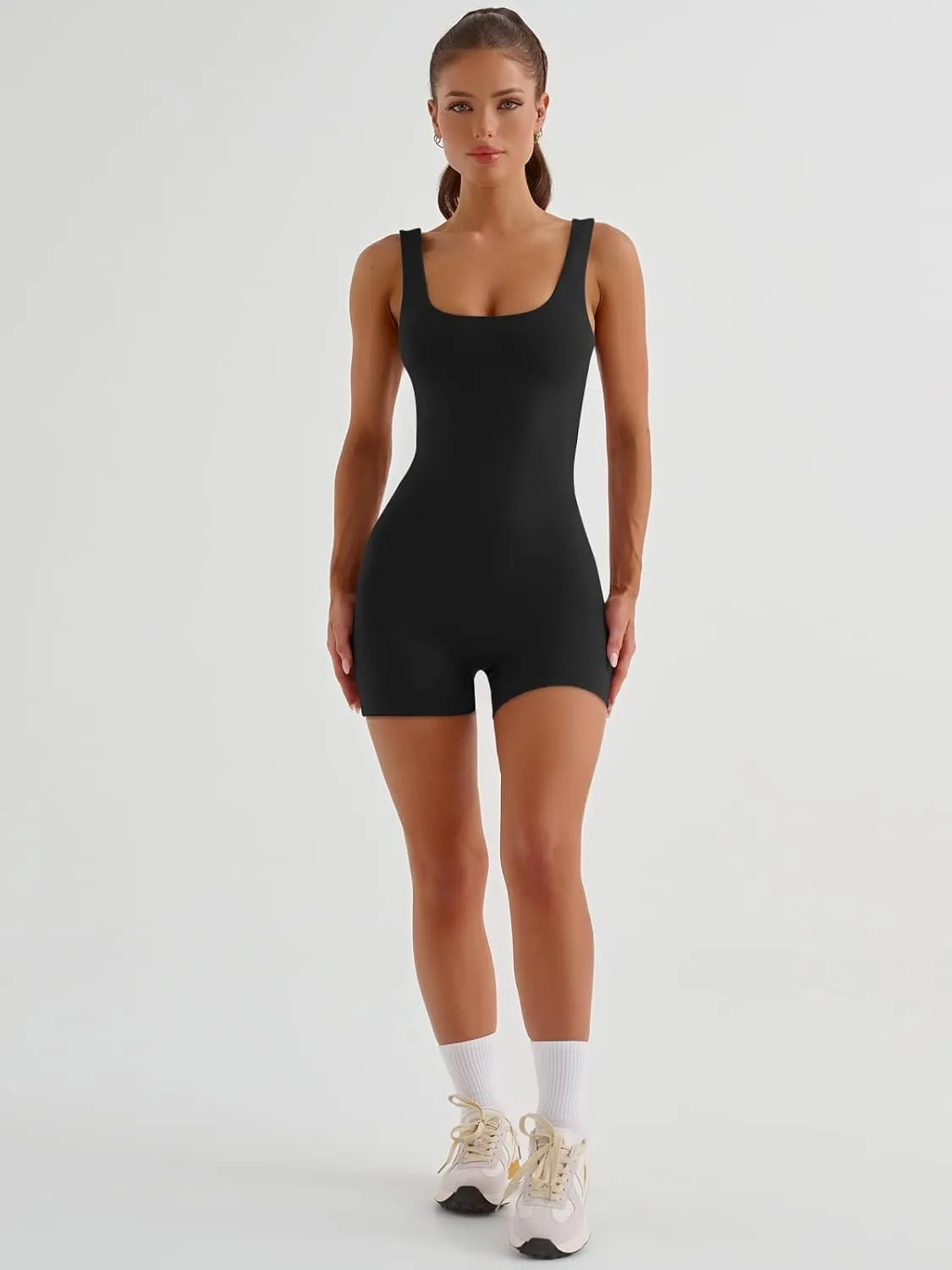 AUTOMET Womens Jumpsuits Shorts Rompers Workout One Piece Bodysuits Jumpers Yoga Summer Fashion Vacation Outfits Clothes 2025