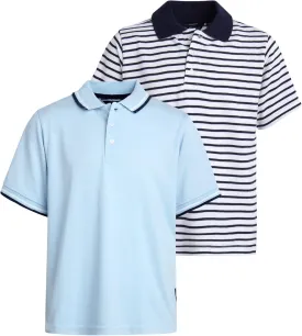 Ben Sherman Boys' Polo Shirt - 2 Pack Classic Fit Short Sleeve Pique Polo - Comfort Stretch Golf Shirt for Boys (8-18)
