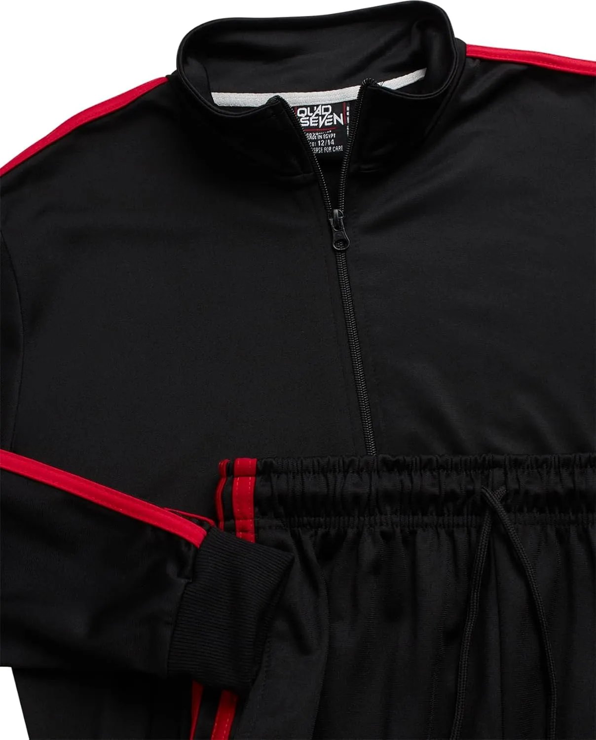 Boys' Tricot Jogger Set - 2 Piece Active Performance Zip-Up Tracksuit Set (Size: 4-18)