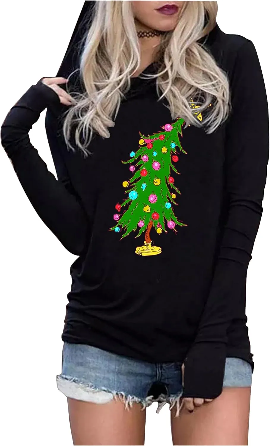 CHUNTIANRAN Hoodies T Shirts for Women Casual Western Graphic Pullover Tops Gothic Hoodies Tees Cowgirls Country Outfits