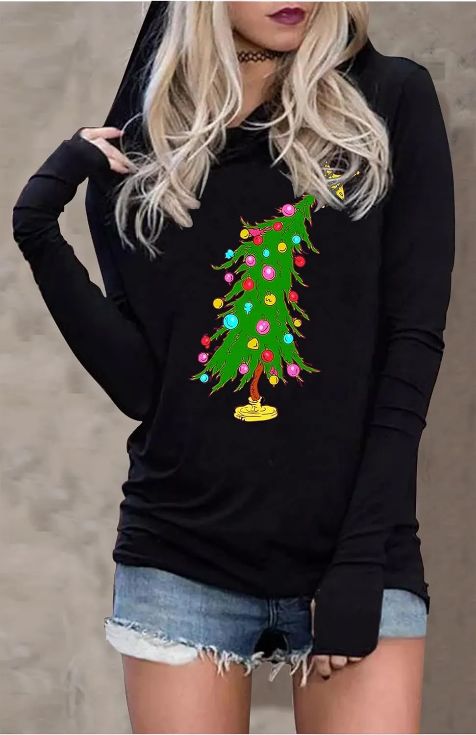 CHUNTIANRAN Hoodies T Shirts for Women Casual Western Graphic Pullover Tops Gothic Hoodies Tees Cowgirls Country Outfits