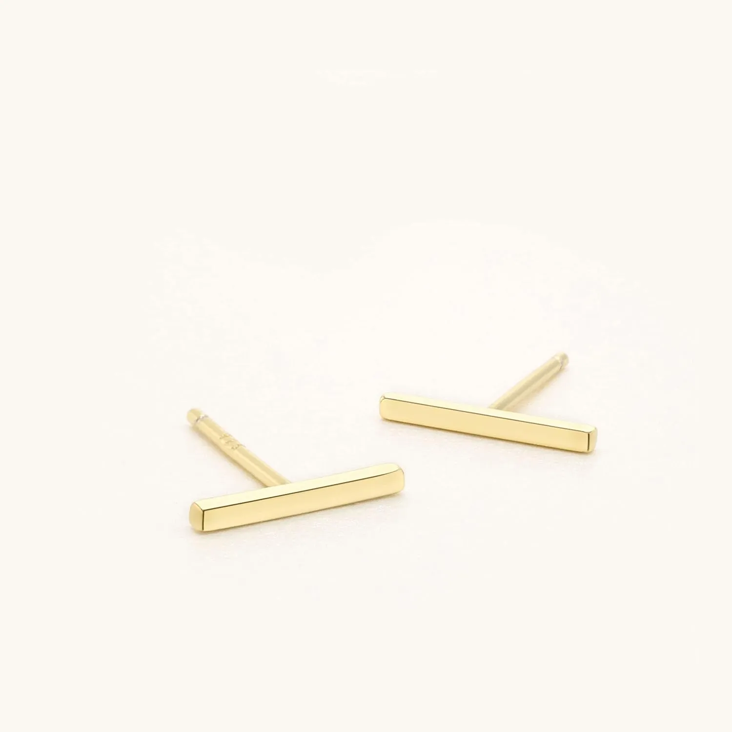 Dainty Mini Bar Stud Earrings for Women 925 Sterling Silver Hypoallergenic Everyday Jewelry