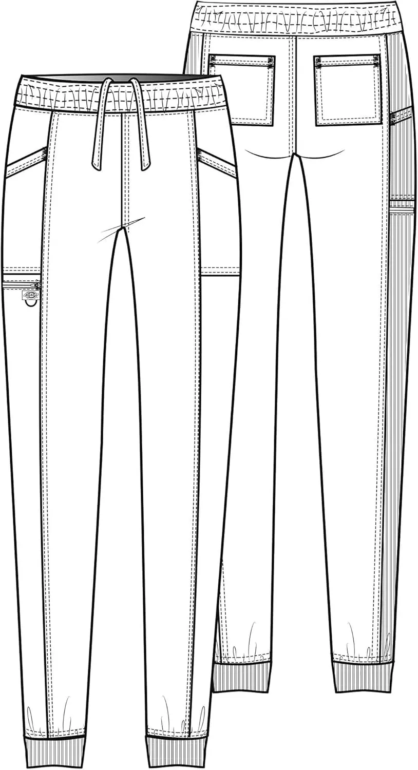 Dickies Women Scrub Pant Mid Rise Jogger with 5 Pocket and Elastic Waistband DK155