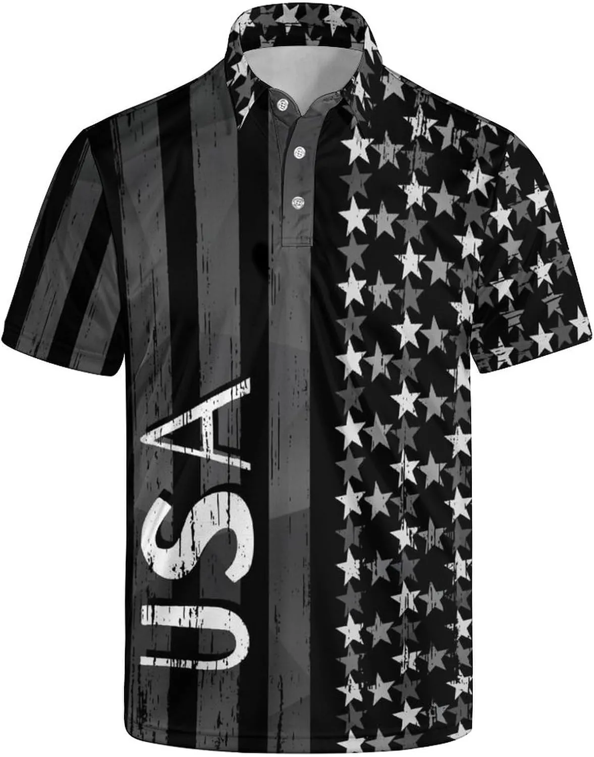 Golf Shirts for Men Funny Polo Short Sleeve Performance Moisture Wicking Quick Dry Mens Hawaiian Polo Shirt