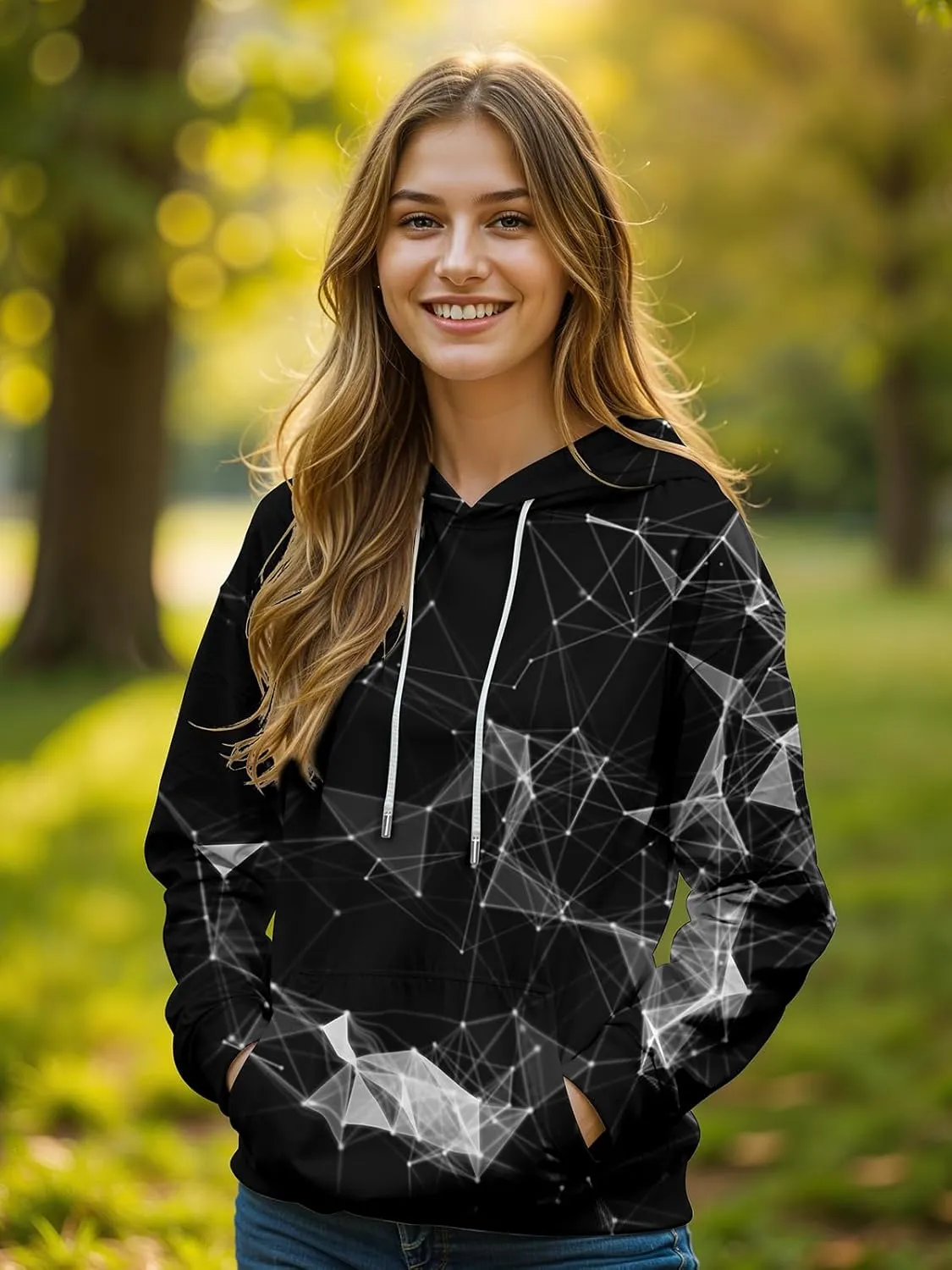 Hoodies for Men and Women-Teen Boys Pullover Hoodies Sweatshirt for Gifts Black red Galaxy Hoodies