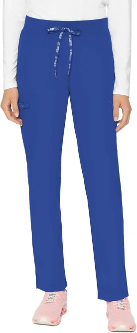 Med Couture Scrub Pants for Women, Jersey Waist Yoga Bottoms, 6 Pockets with Mid Rise Drawstring Waistband - MC7725