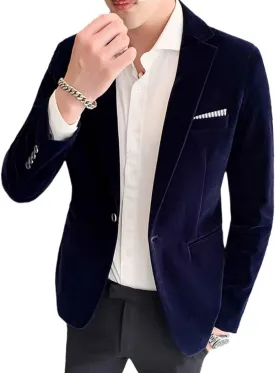 Men Burgundy Velvet Blazer Casual Men Wedding Groom Singer Slim Blazer Formal Evening Dress Jacket