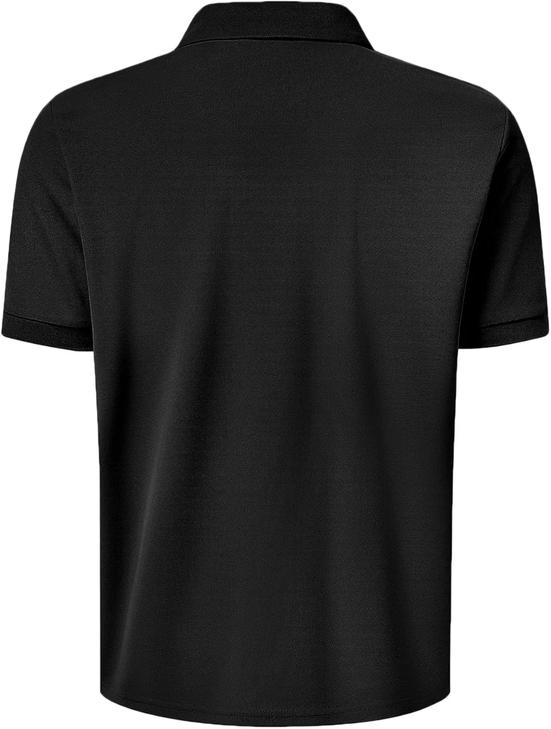 Men's Classic Short Sleeve Polo Shirt Casual Lightweight Solid Golf Shirts with Pocket