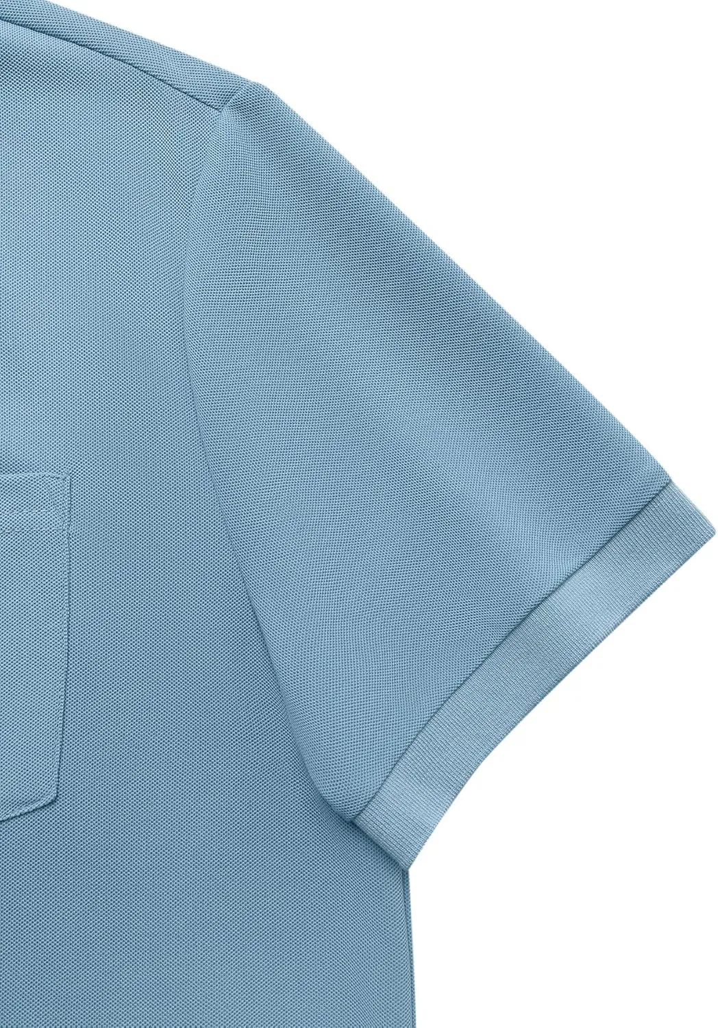 Men's Classic Short Sleeve Polo Shirt Casual Lightweight Solid Golf Shirts with Pocket