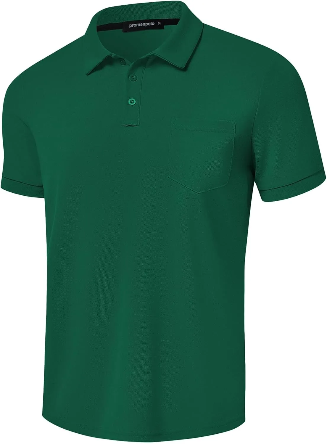 Men's Classic Short Sleeve Polo Shirt Casual Lightweight Solid Golf Shirts with Pocket