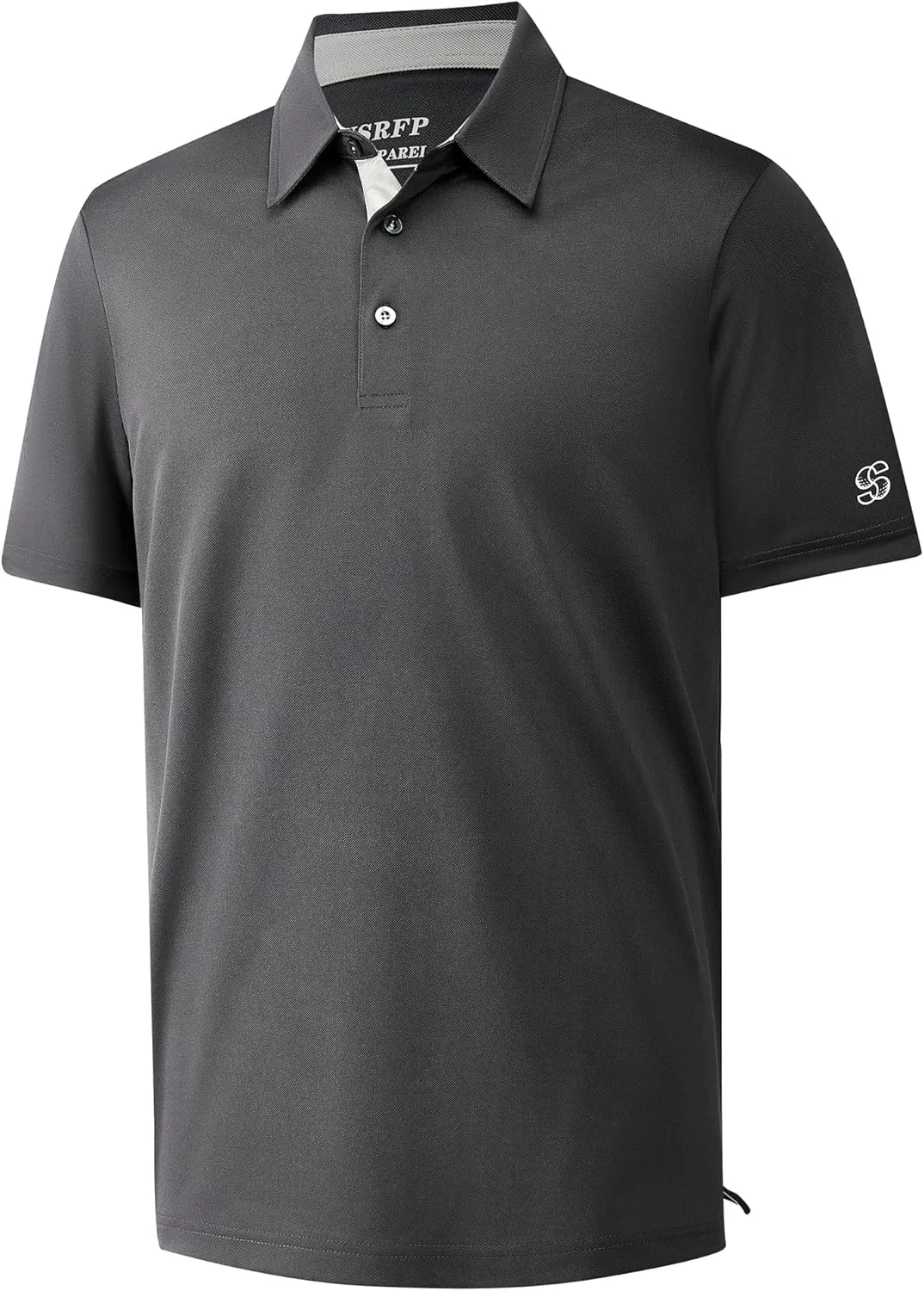 Mens Golf Shirt Short Sleeve Moisture Wicking Dry Fit Performance Solid Casual Pique Collared Golf Polo Shirts for Men