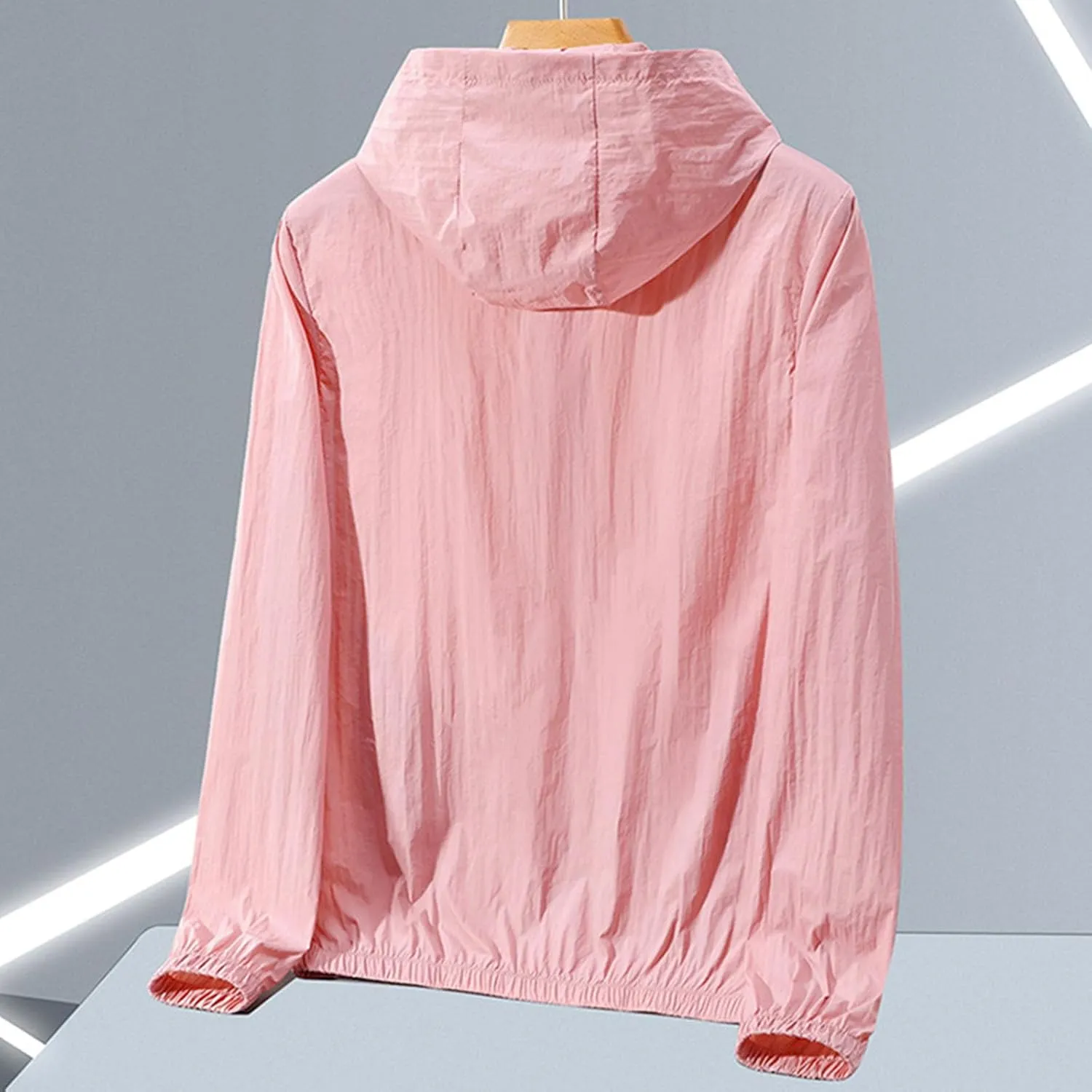 Mens Summer Jackets Plus Size Fashion Thin Sun Protection Hooded Sweatshirt Loose Comfy Pocket Sport Hoodies Coat