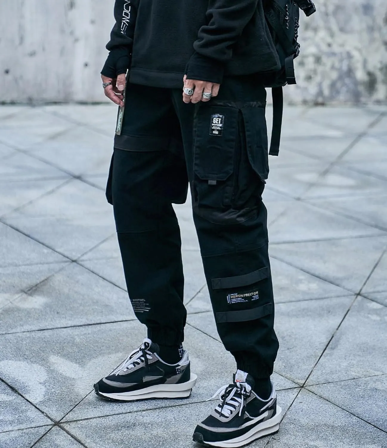 MOKEWEN Men's Jogger Streetwear Jogger Casual Harem Cargo Ankle Harem Pants