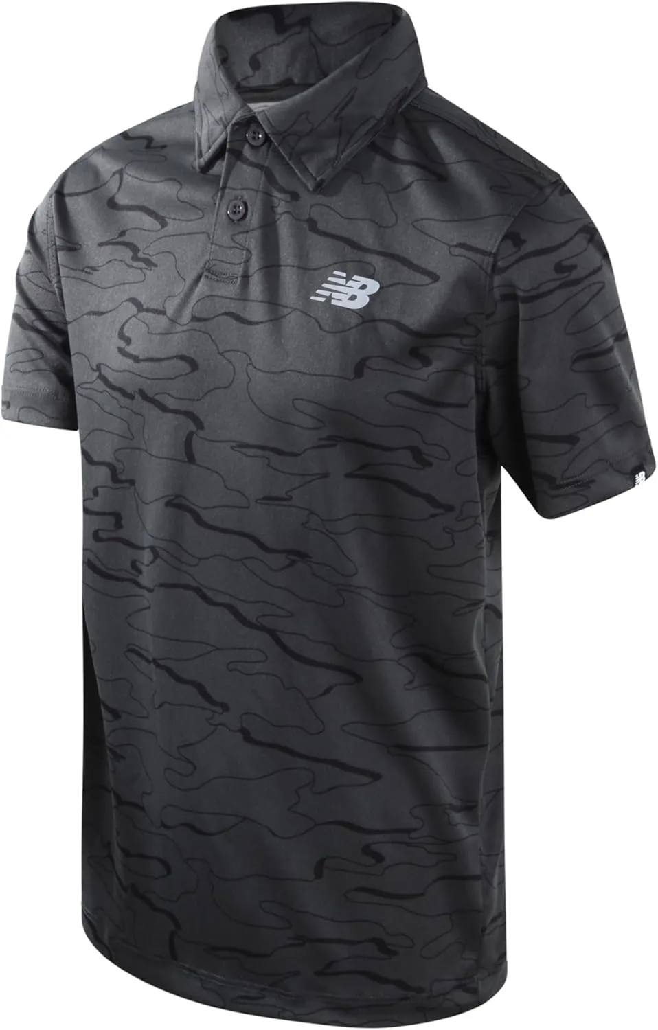 New Balance Boys' Polo T-Shirt - Short Sleeve Dry Fit Shirt for Boys' - Performance Collared Golf Shirt (8-20)