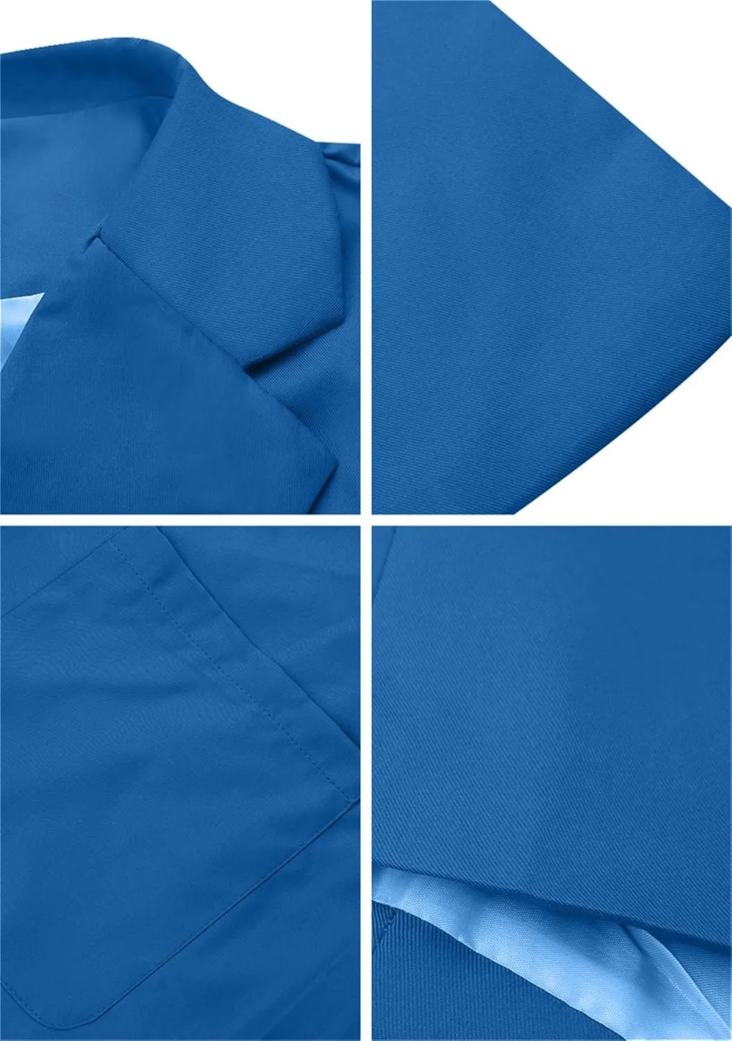 OMZIN Women's Lapel Pockets Long Sleeve Blazer Open Front Coat Jacket