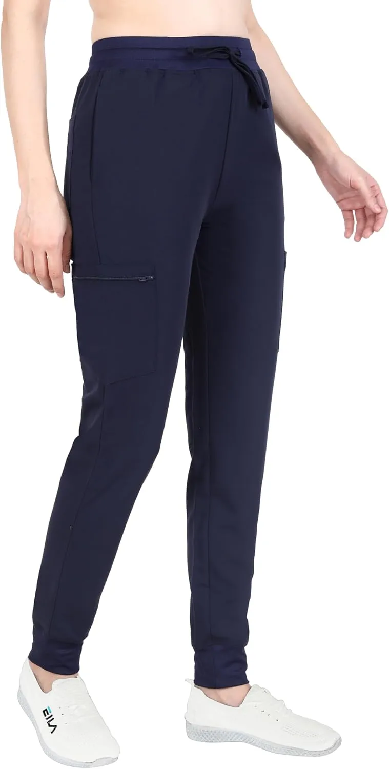 Organix Medical Uniform Jogger Scrub Pants for Women, 4-Way Stretch, Drawstring Joggers, Workwear Professional Scrub Pants