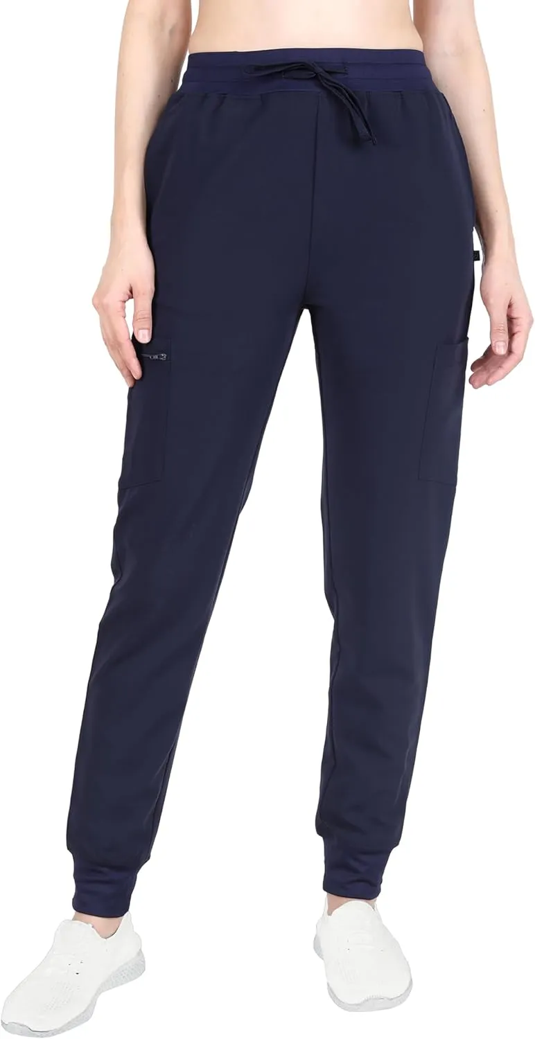 Organix Medical Uniform Jogger Scrub Pants for Women, 4-Way Stretch, Drawstring Joggers, Workwear Professional Scrub Pants
