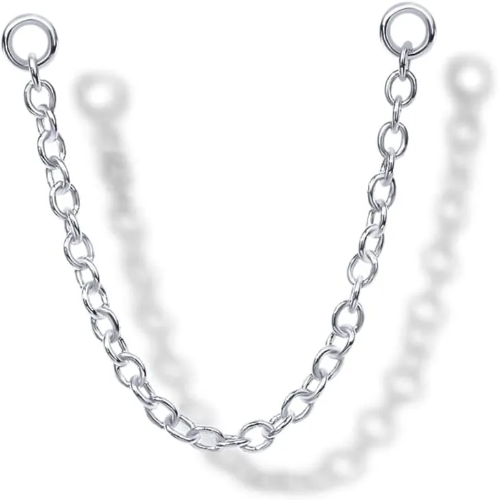 PAVOI 14K Gold Earrings Connector Chain for Women| Convertible Dangle Chain for Double Piercings