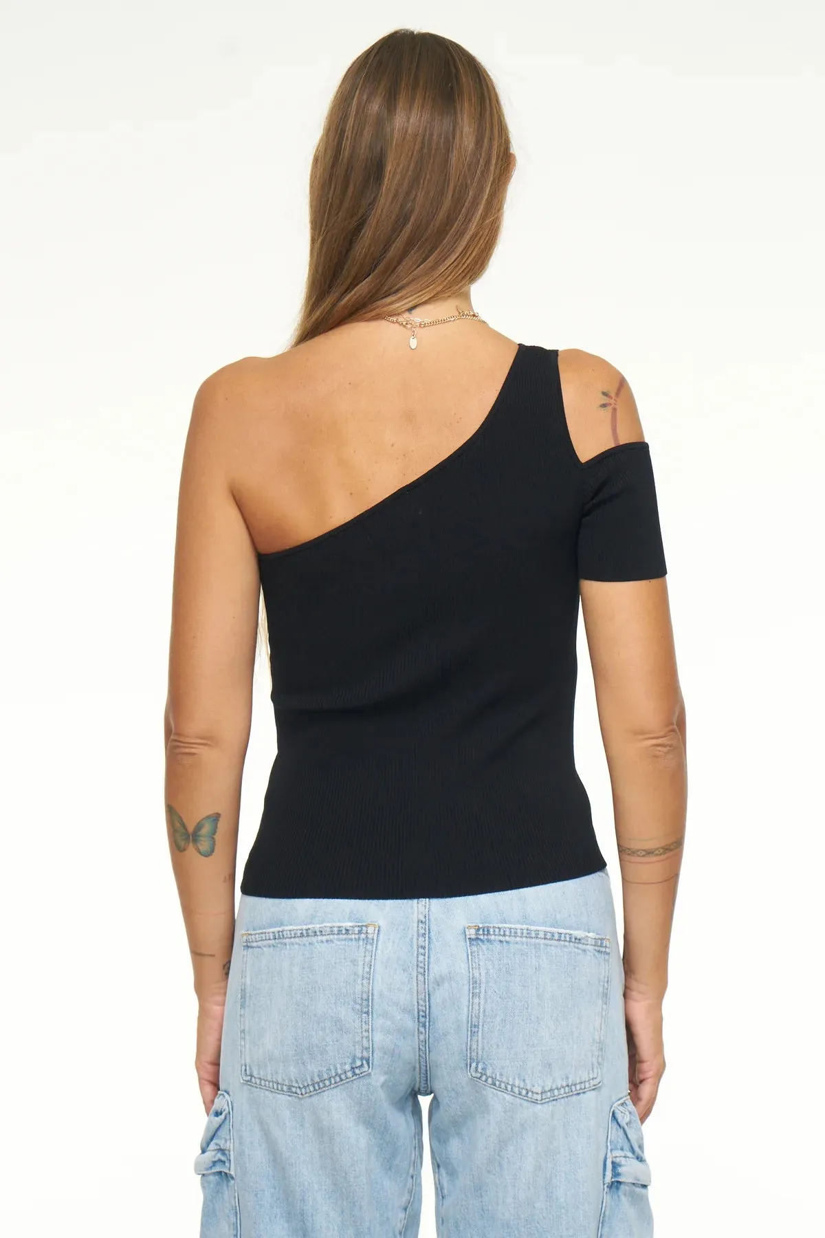 PIS Kaia Asymmetrical Top in Black