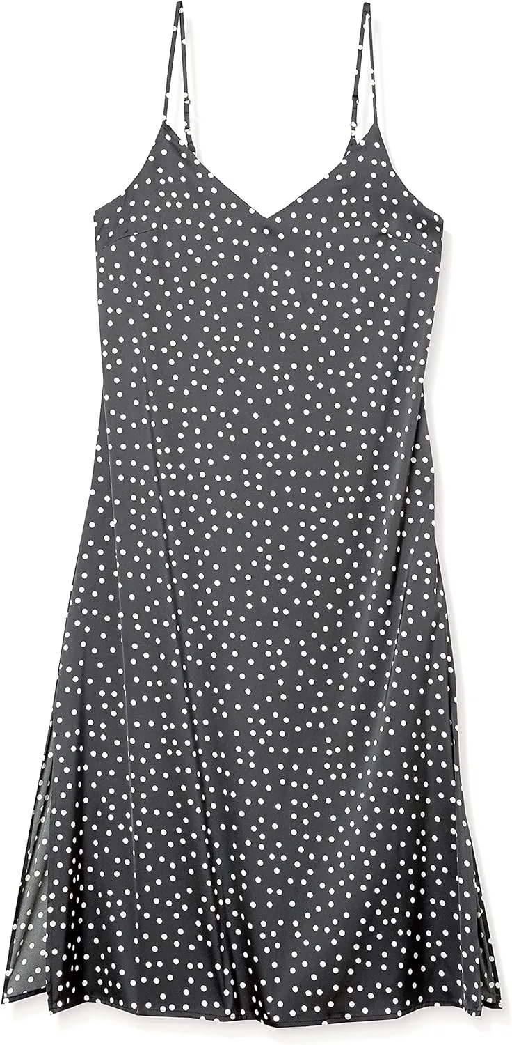 The Drop Women's Ana Silky V-Neck Midi Slip Dress