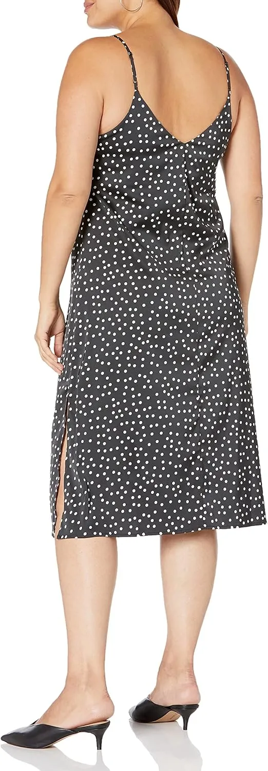 The Drop Women's Ana Silky V-Neck Midi Slip Dress