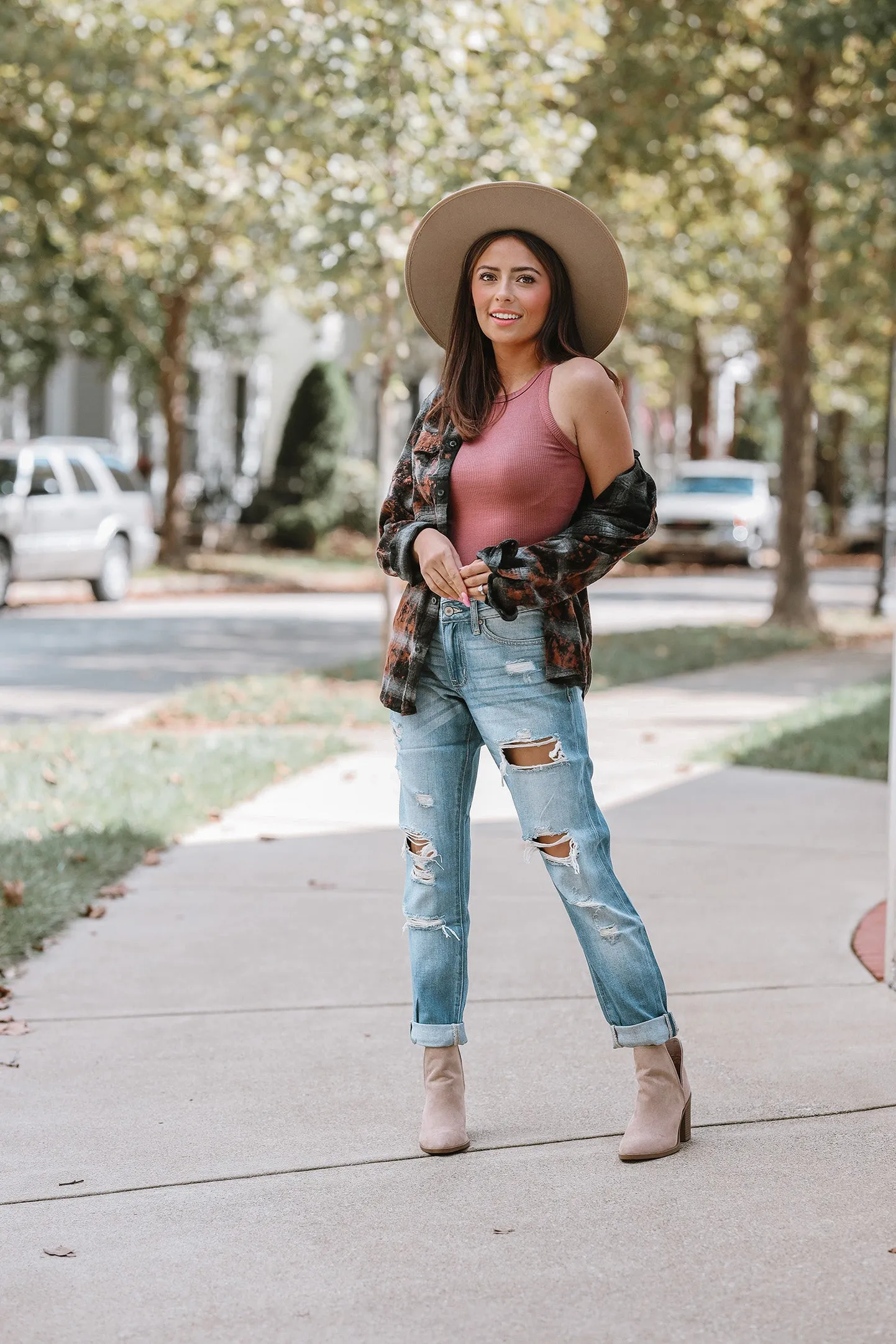 The Kassidy Ribbed Tank Top- Marsalla