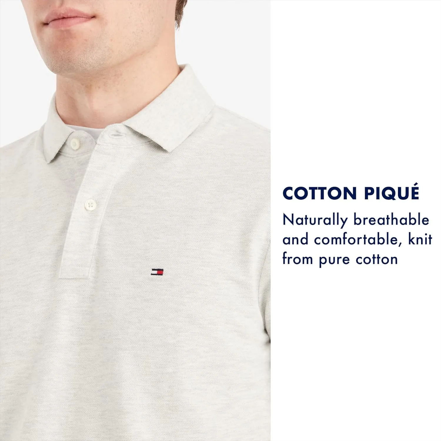 Tommy Hilfiger Men's Short Sleeve Cotton Pique Polo Shirt in Classic Fit