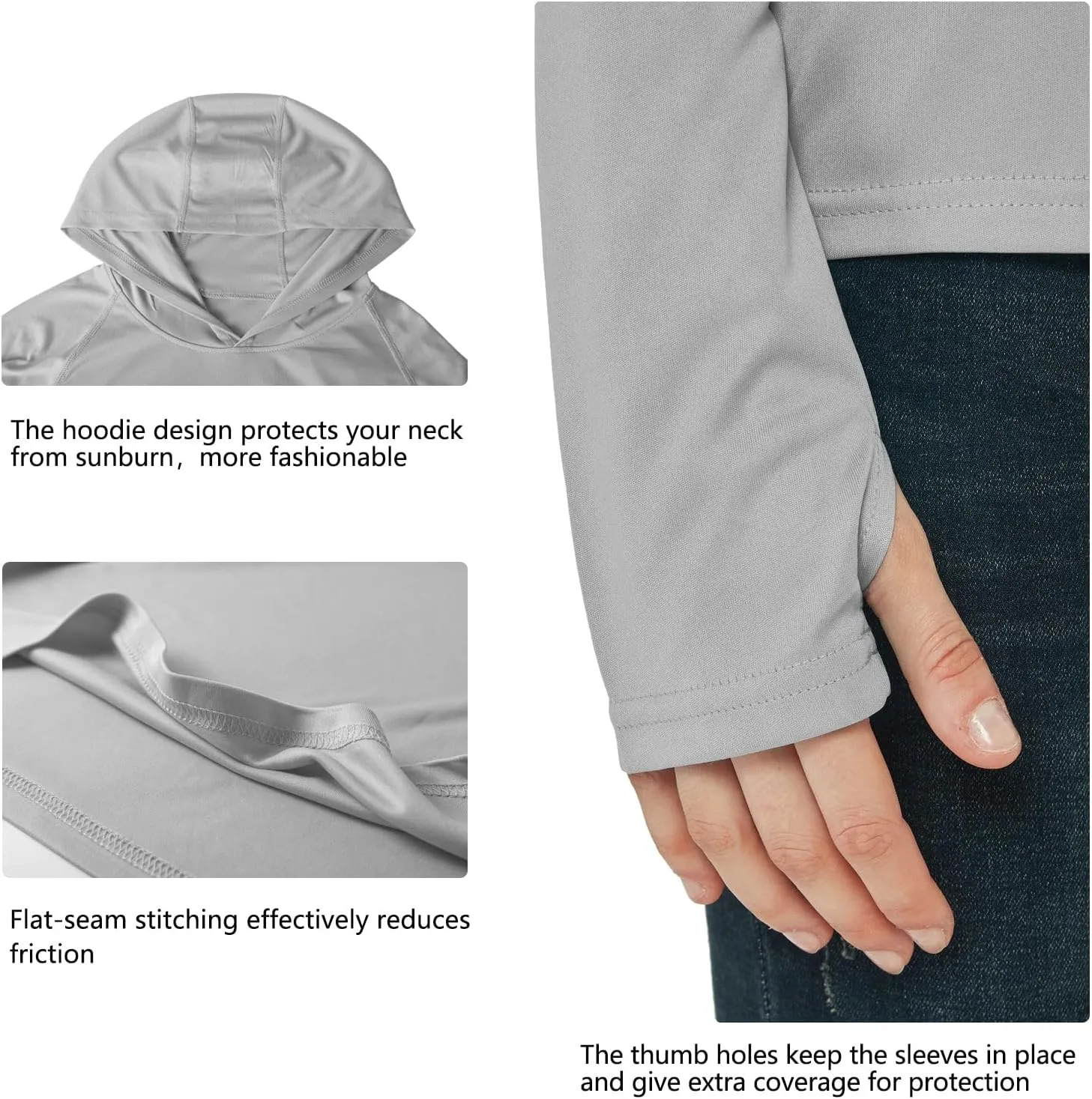 Willit Women's UPF 50  Sun Protection Hoodie SPF Shirt Long Sleeve Hiking Fishing Outdoor Shirt Lightweight Hoodie