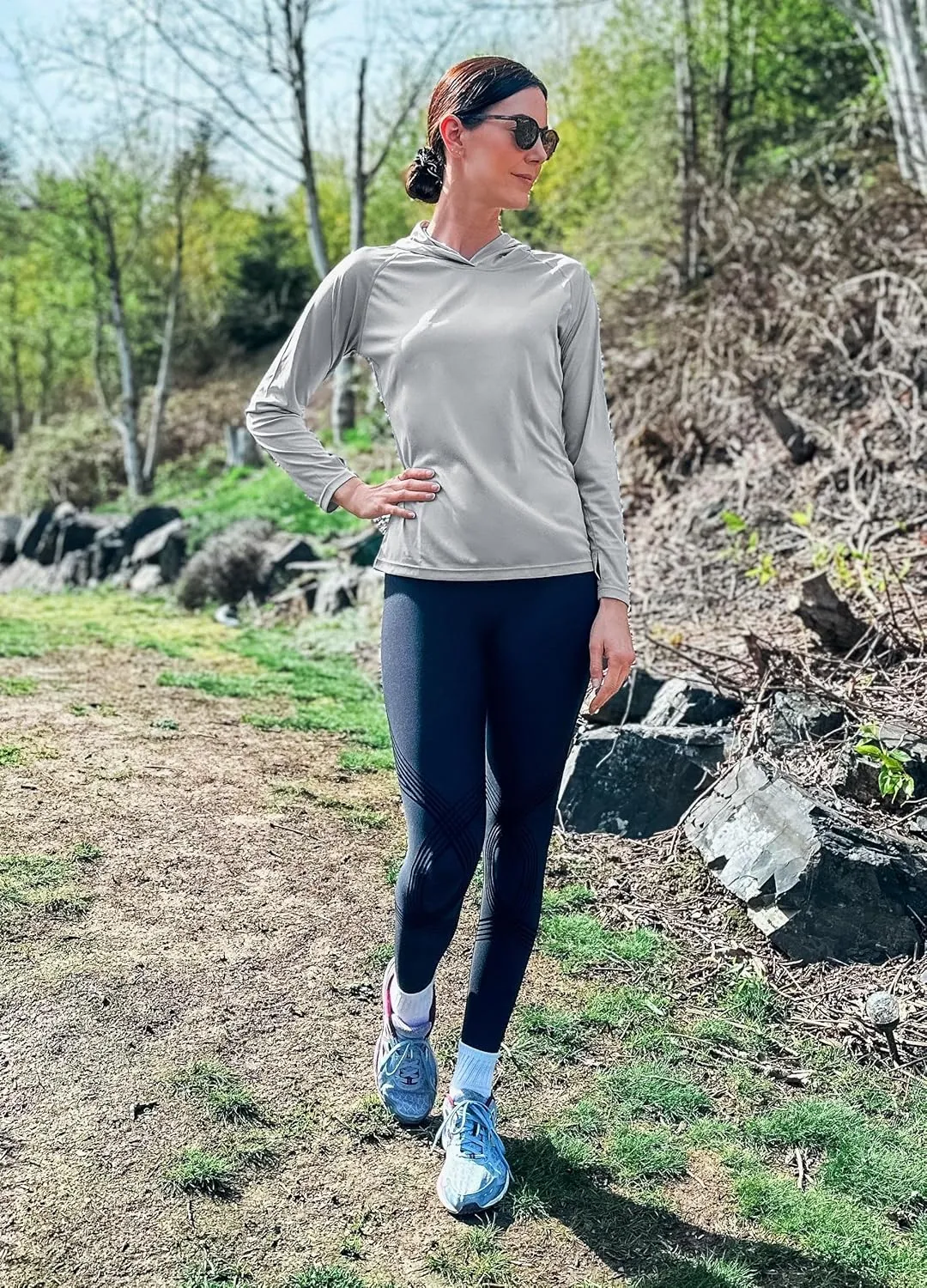 Willit Women's UPF 50  Sun Protection Hoodie SPF Shirt Long Sleeve Hiking Fishing Outdoor Shirt Lightweight Hoodie