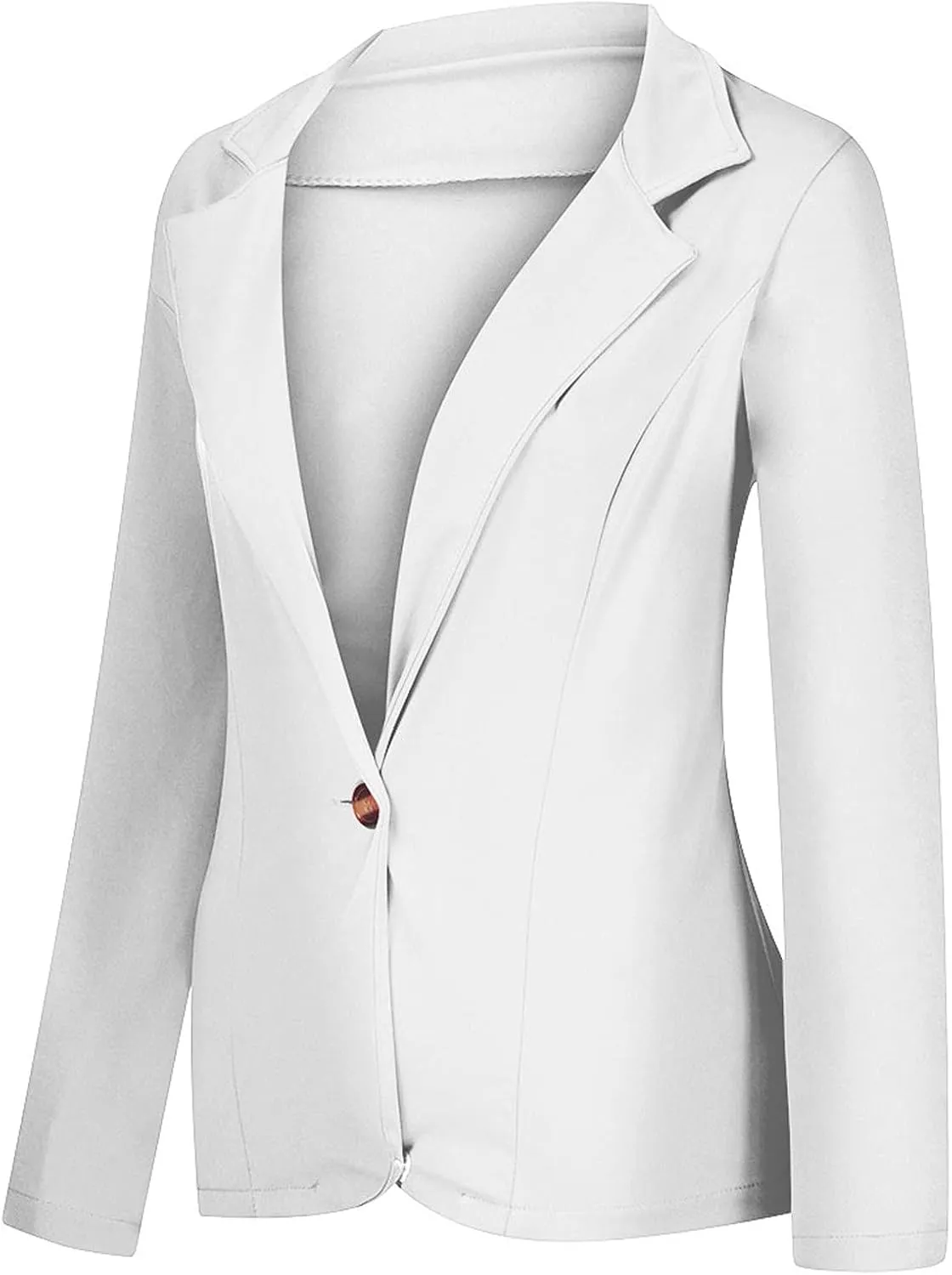 Women's Long Blazer Solid Open Front Cardigan Formal Suit Sleeve Blouse Coat Blazers for Work Casual