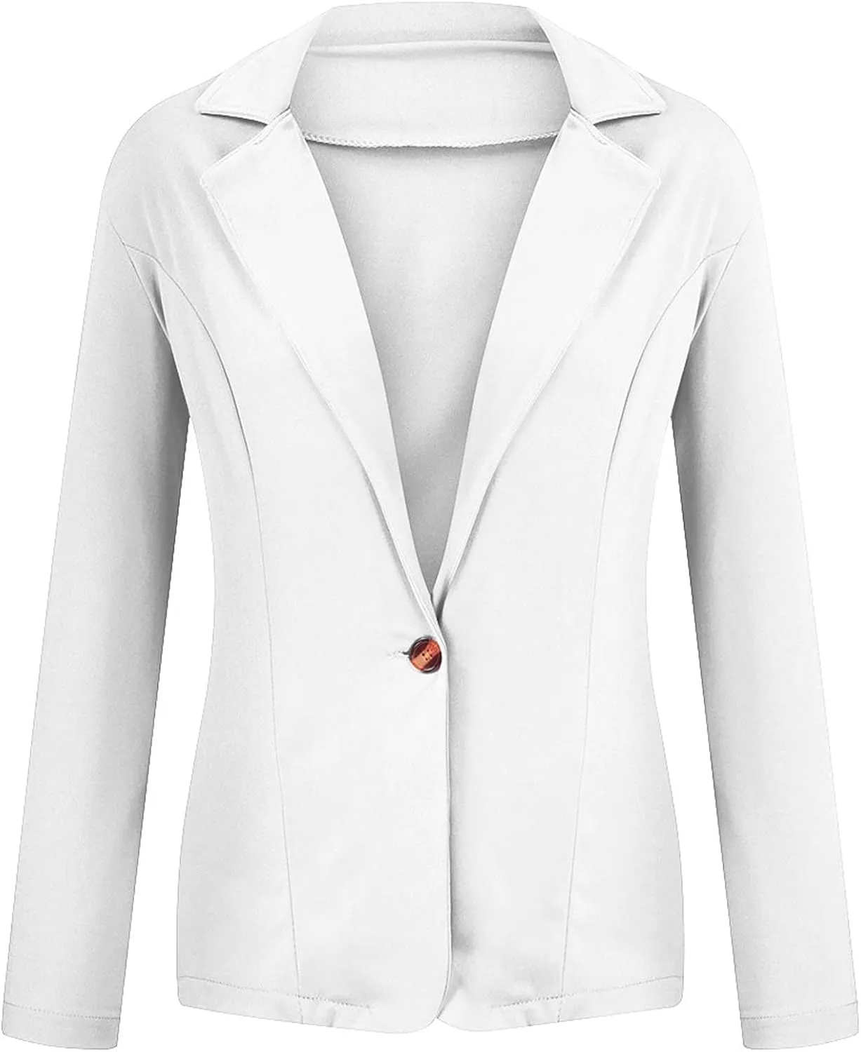 Women's Long Blazer Solid Open Front Cardigan Formal Suit Sleeve Blouse Coat Blazers for Work Casual