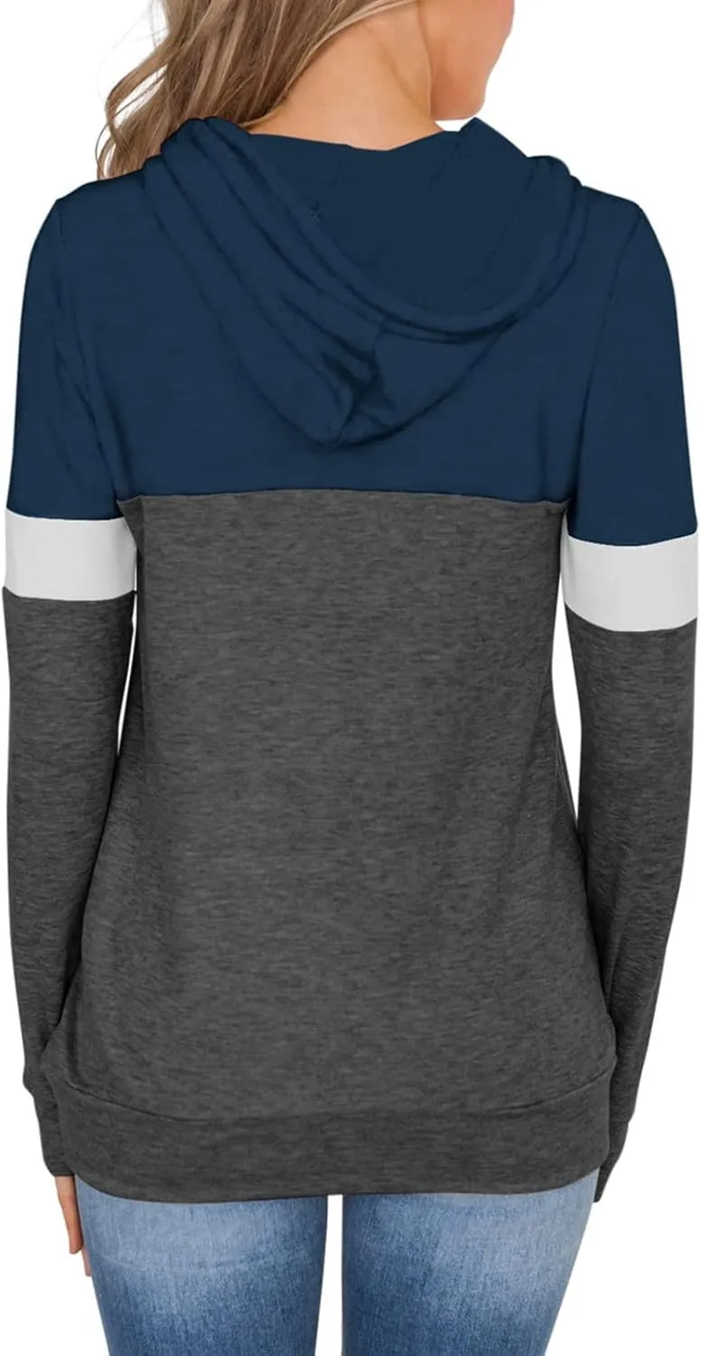 Womens Tops Ladies Tunics Casual Shirts Long Sleeve Hoodie Pullover Blouses Loose Fitting Tees Fashion Clothing Sweatshirts